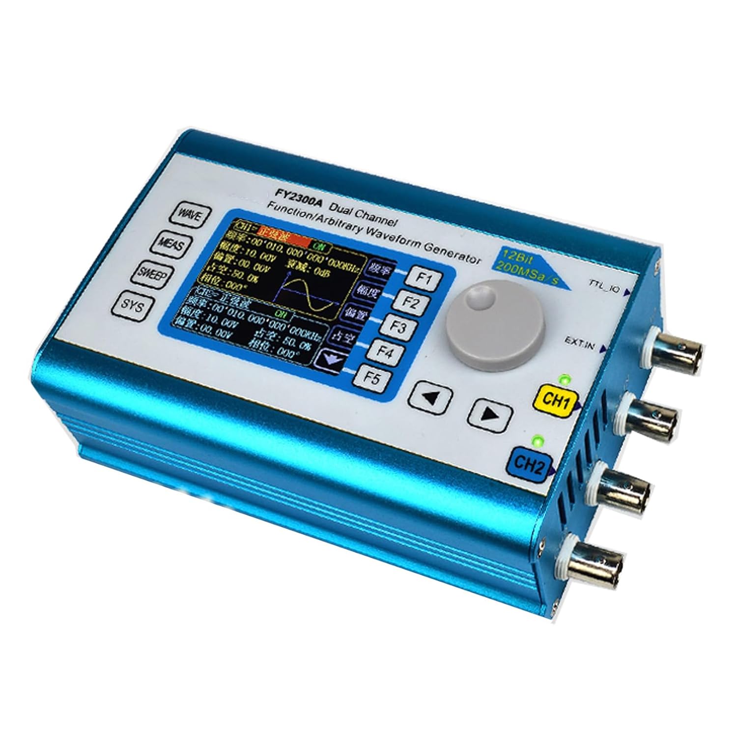 TsoLay FY2300H 20M Generador De Señal DDS De Doble Canal, Frecuencímetro Digital DDS De Doble Canal, Pantalla LCD TFT De 2,4 Pulgadas, para Uso Doméstico