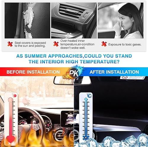 Miniatura 4 de KUST Parasol para parabrisas Volkswagen Golf GTI e-Golf VW Golf R 2015-2021 de 4 puertas Hatchback protector de visera solar plegable bloquea los