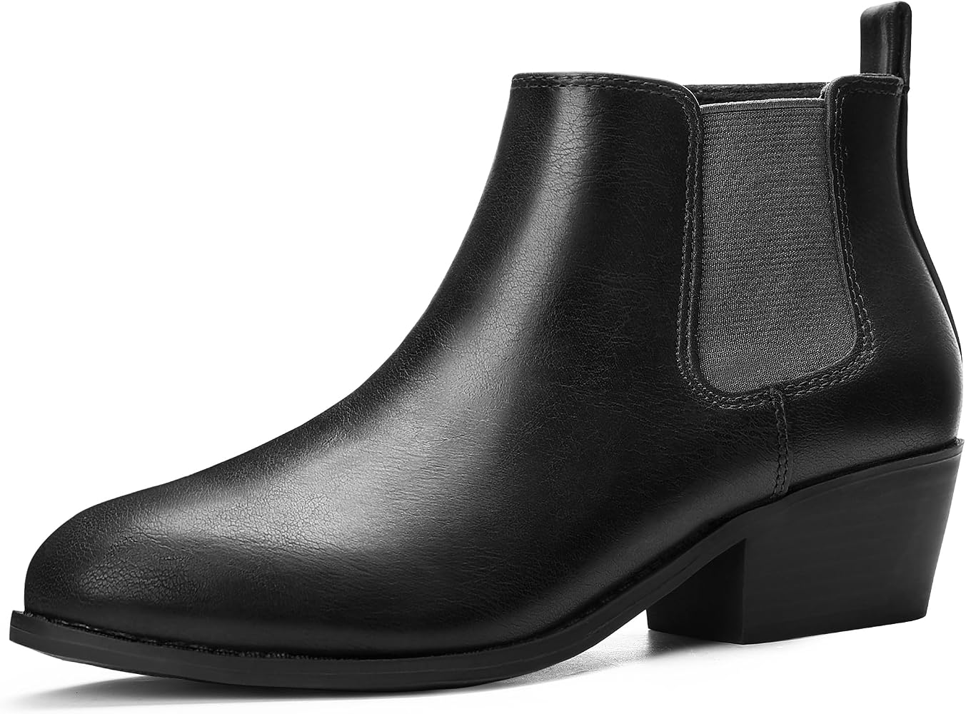 BCBGeneration Women's Faux Leather Pointed Toe Ankle Boots - Block Heel, Side Zip, Memory Foam Insole - View #14