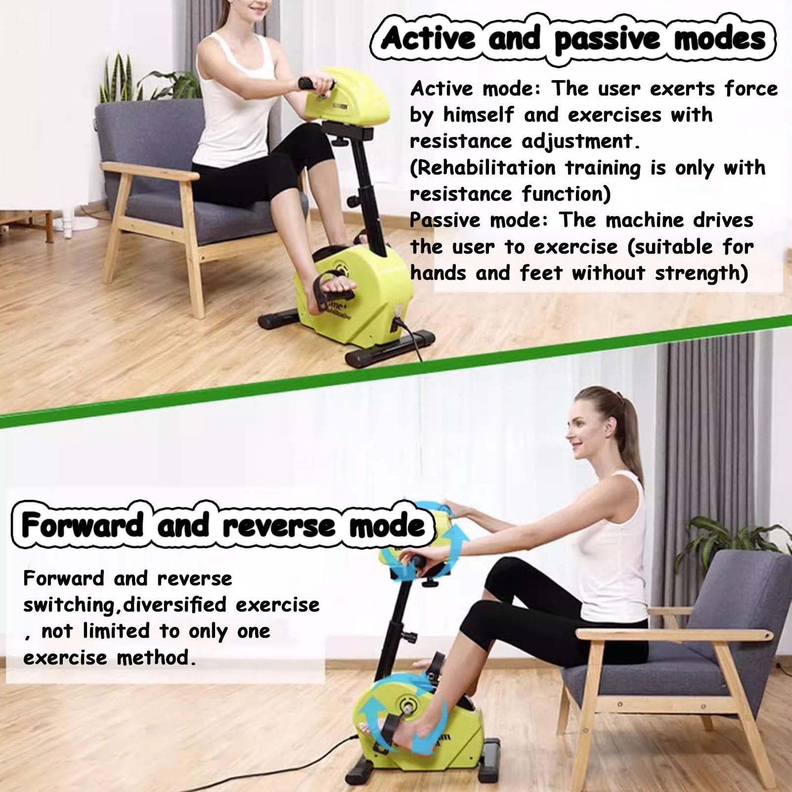 Elektryczny pedał treningowy dla seniorów, rower rehabilitacyjny dla niepełnosprawnych, rower treningowy do treningu kończyn górnych i dolnych, sprzęt rehabilitacyjny do jazdy na rowerze dla osób