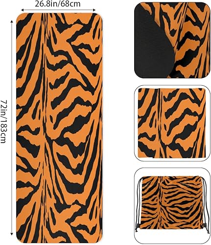 Miniatura 2 de Tapete de yoga plegable con estampado de cactus divertido para viajes, tapete de entrenamiento ligero, tapete de yoga antideslizante para el hogar,