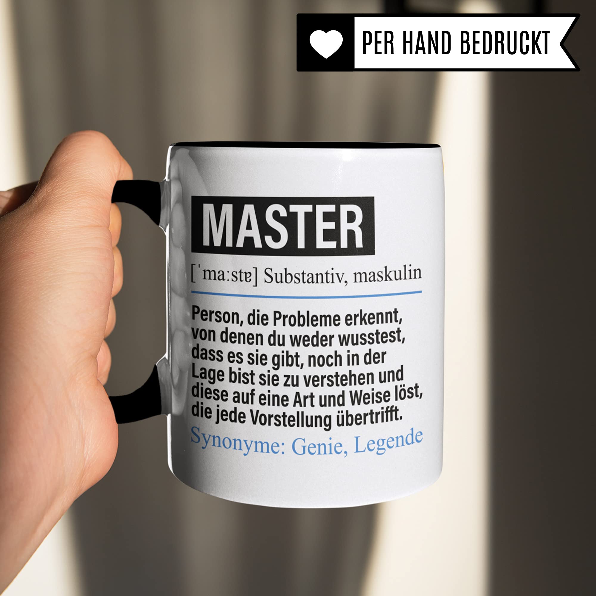 Tasse à Café Humoristique Avec Inscription « Master In