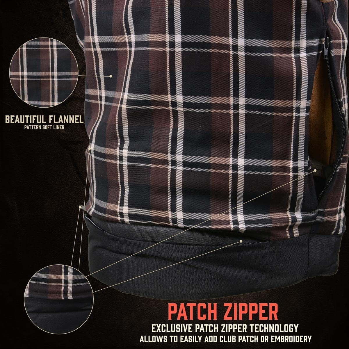 Milwaukee Leather MLM3519 Men's “Gambler” Crazy Horse Brown Vintage Leather Vest - Club Style Motorcycle Rider Vest - Image 5