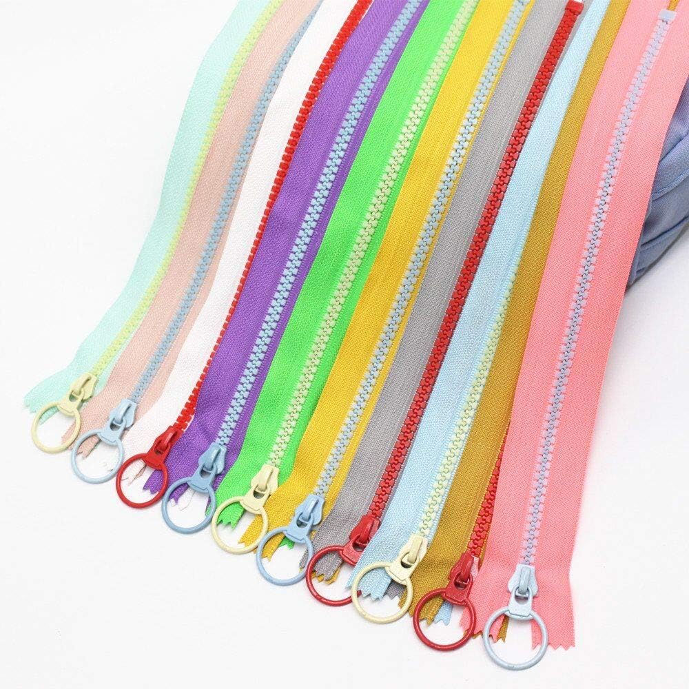 Harz-Reißverschlüsse 20 Stück Bunt – 30 Cm Lang, Mit Ring, Für Nähen, Taschen, Kleidung, DIY-Handwerk