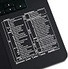 Mac OS キーボードショートカットステッカー、50+ ショートカット 13-16インチMacBook Pro & Air用スペースブラック&ミッドナイトのみ、残留物不使用ビニール、ホワイトテキスト付きクリア、5枚パック