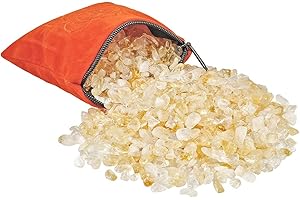 SUNYIK Sacral Chakra Citrine Crystal Stone Tumbled Chip Pillow