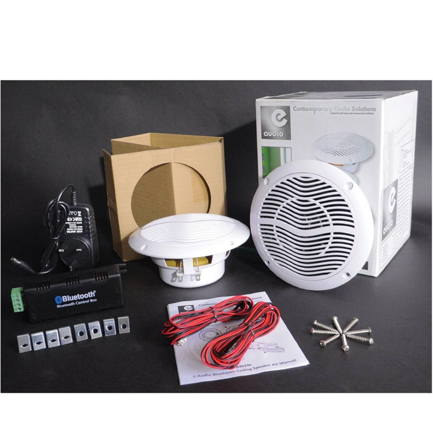 Kit Haut-Parleurs B402BL 2x15W de Plafond avec Bluetooth+Clé USB 32G