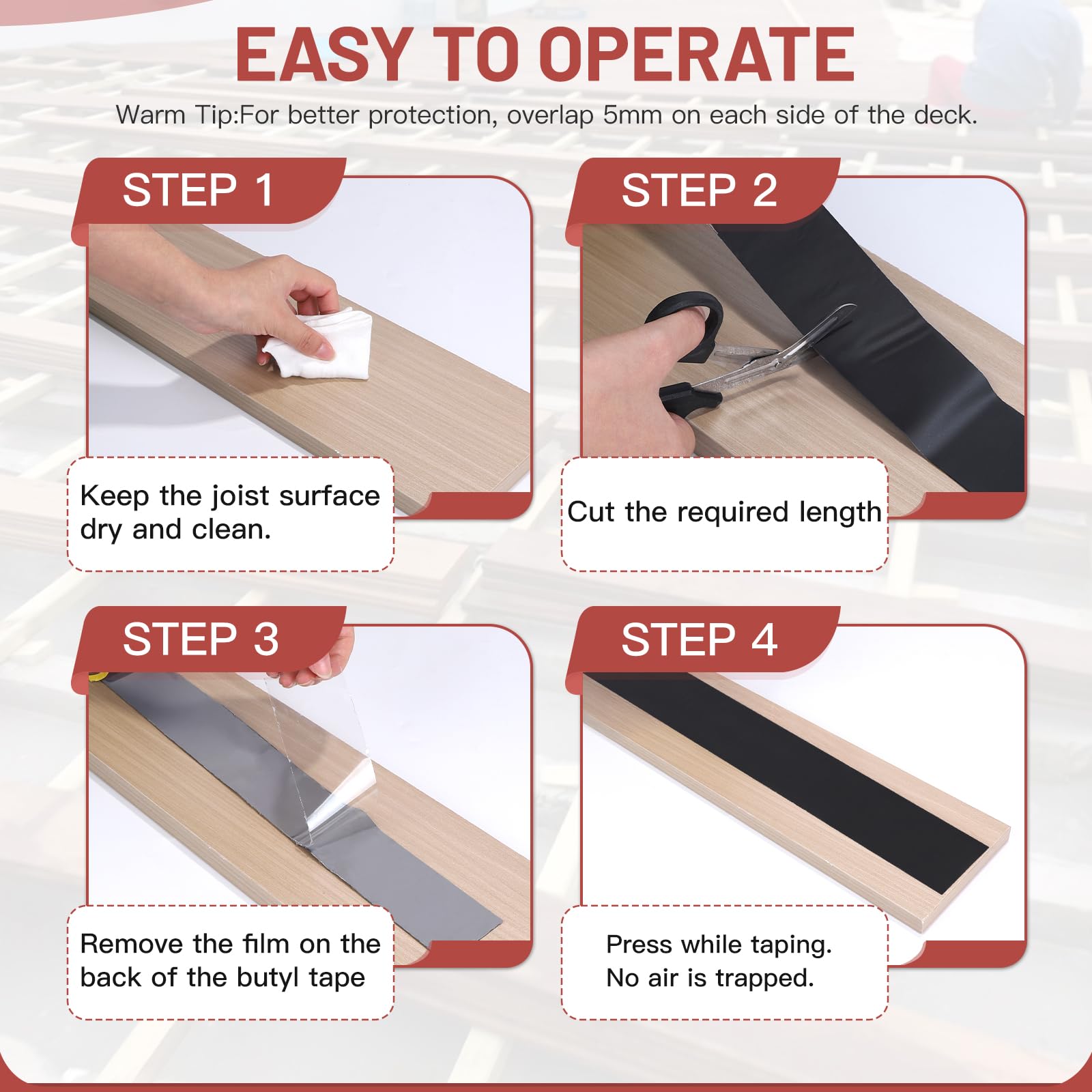 Nastro Bituminoso Autoadesivo Per Riparazioni Fai Da Te - Rotolo 10m X 300mm - Impermeabilizza Tetti E Superfici - Foto 5