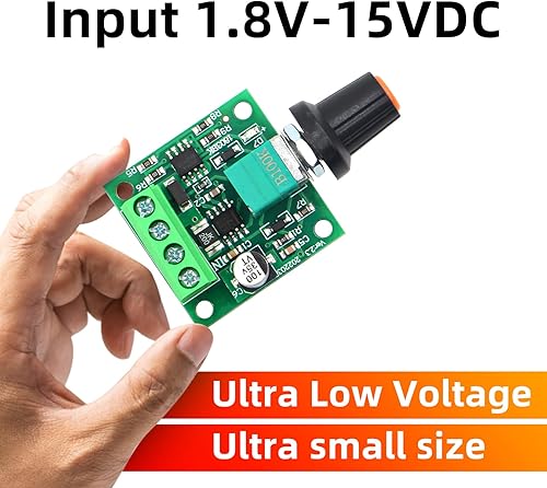 Miniatura 5 de RioRand Bajo voltaje DC 1.8v 3v 5v 6v 12v 15V controlador de velocidad del motor 2A PWM 2PCS