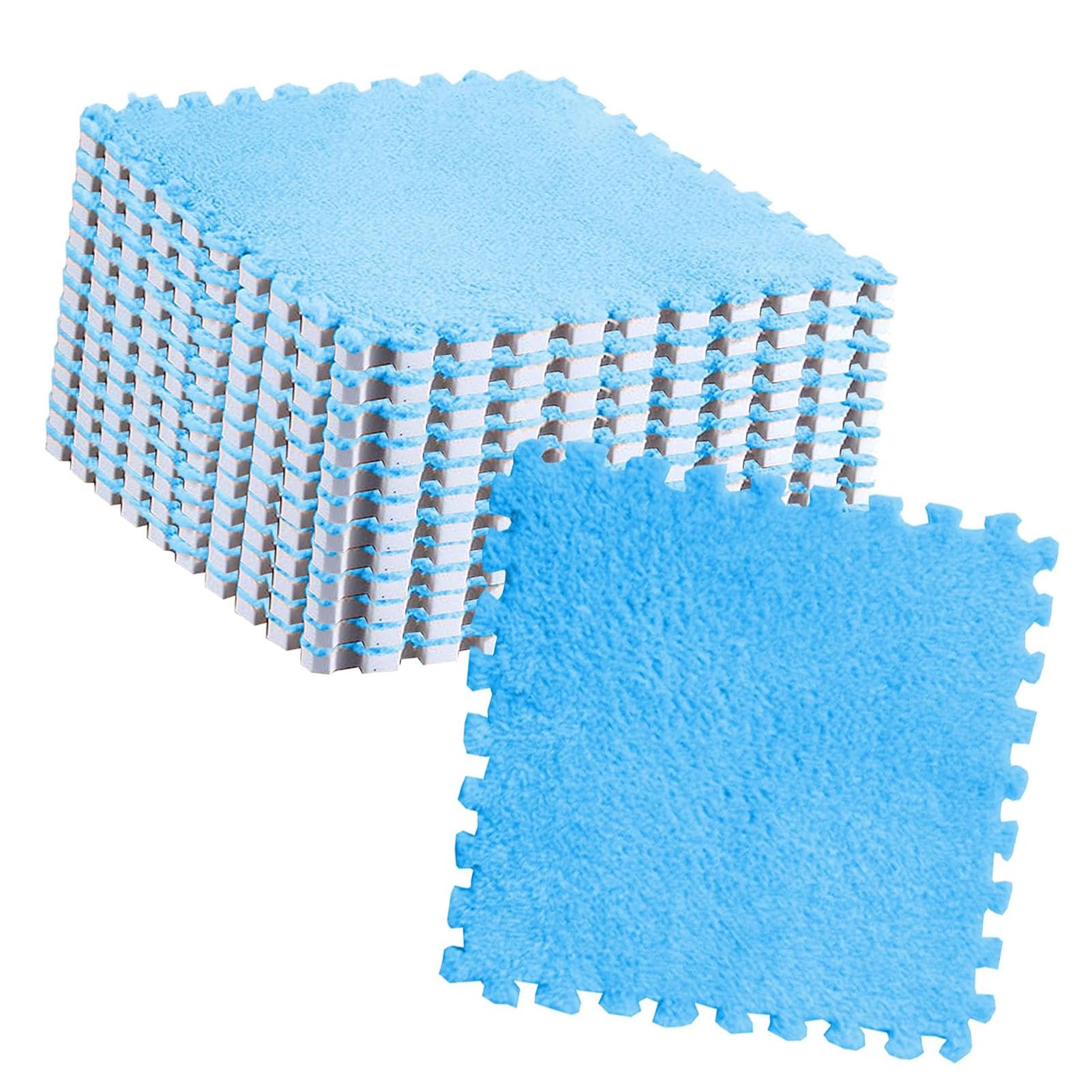 Qudinip Plush Puzzle Floor Foam Mat Tiles