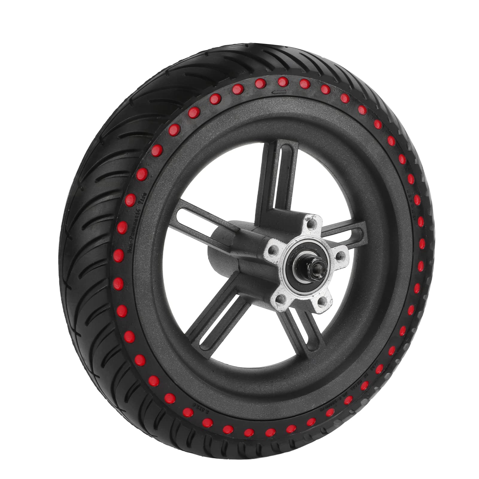 CHICIRIS Zestaw Piast Koła Tylnego, Gumowa Piasta Komórkowa ze Stopu Aluminium do Skutera Elektrycznego M365 Pro 8,5 Cala, Konstrukcja Odporna na Wstrząsy i Przebicie (czerwony)
