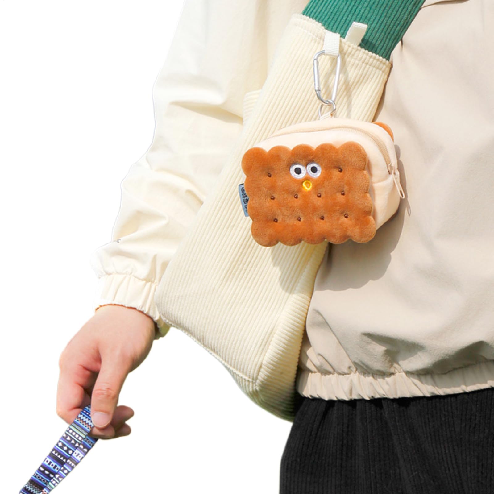 Porte-sac à crottes pochette zip déjections canines et organisateur promenade chien