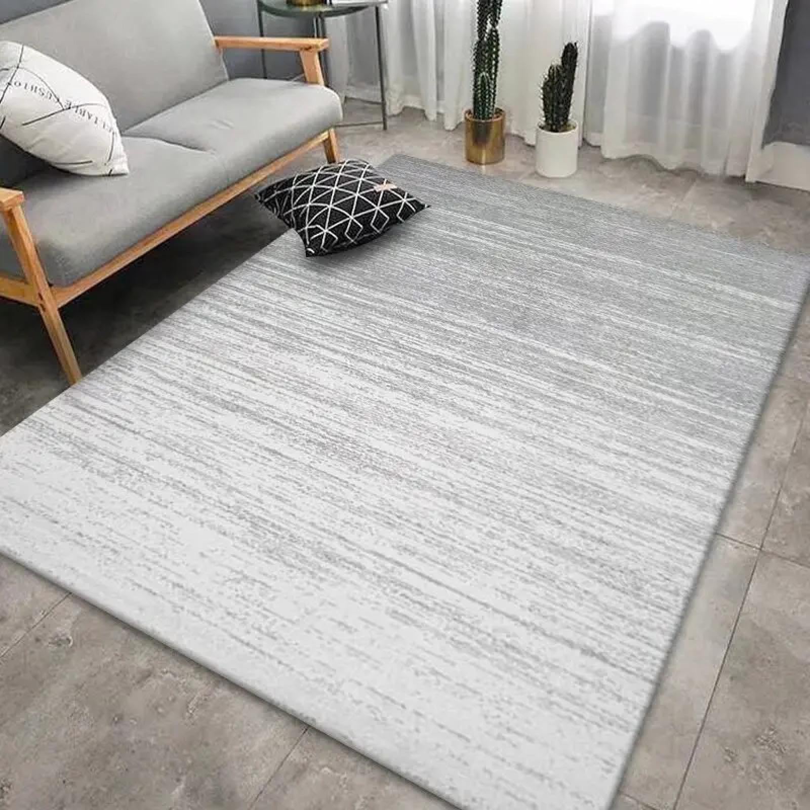 Tapis de salon facile à nettoyer anti-poussière, lot de 4 pièces anti-peluche
