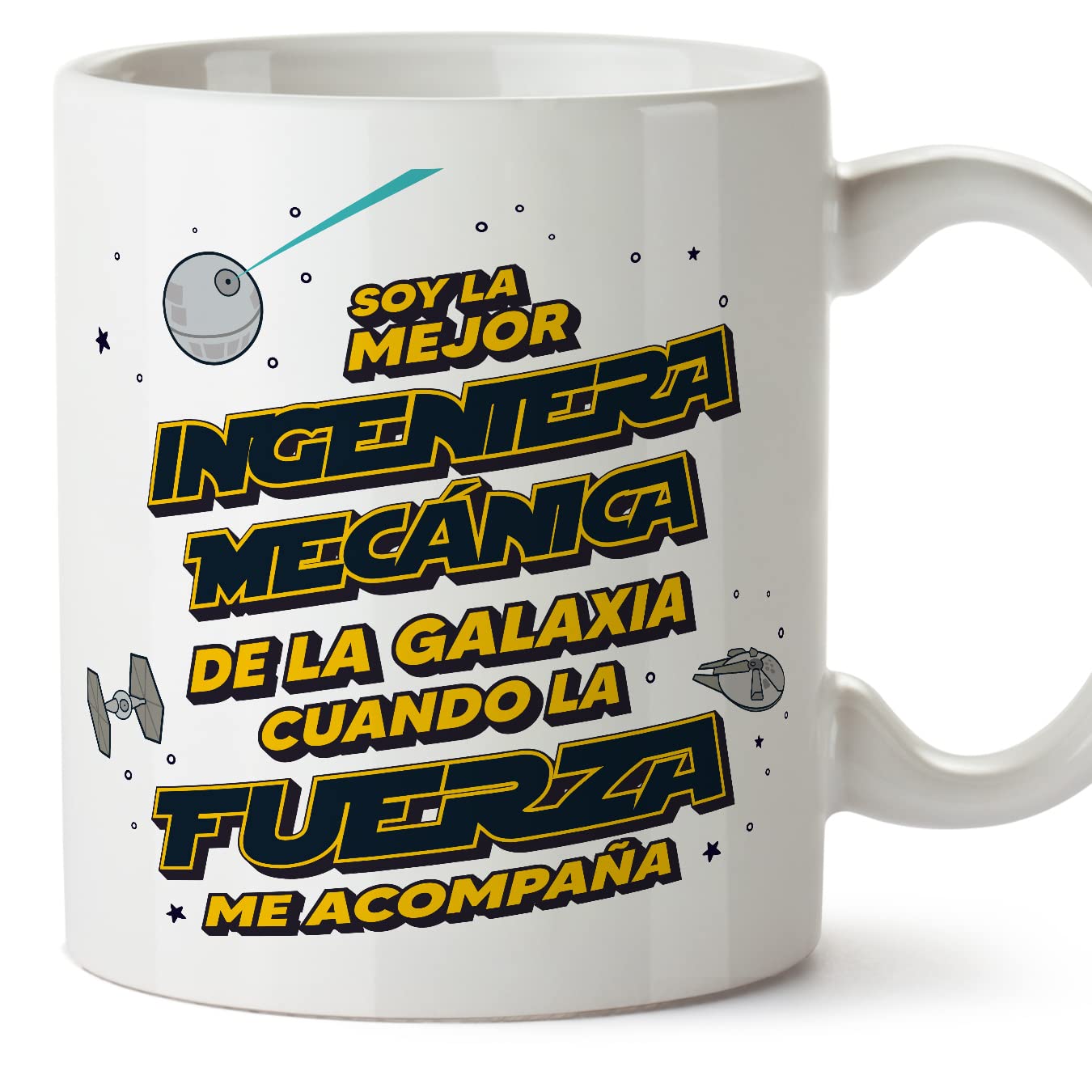 MUGFFINS Tazas para JEFE hombre - En Español - Mejor de la Galaxia Cuando Fuerza me Acompaña - 11 oz / 330 ml - Regalo original y divertido — view 52