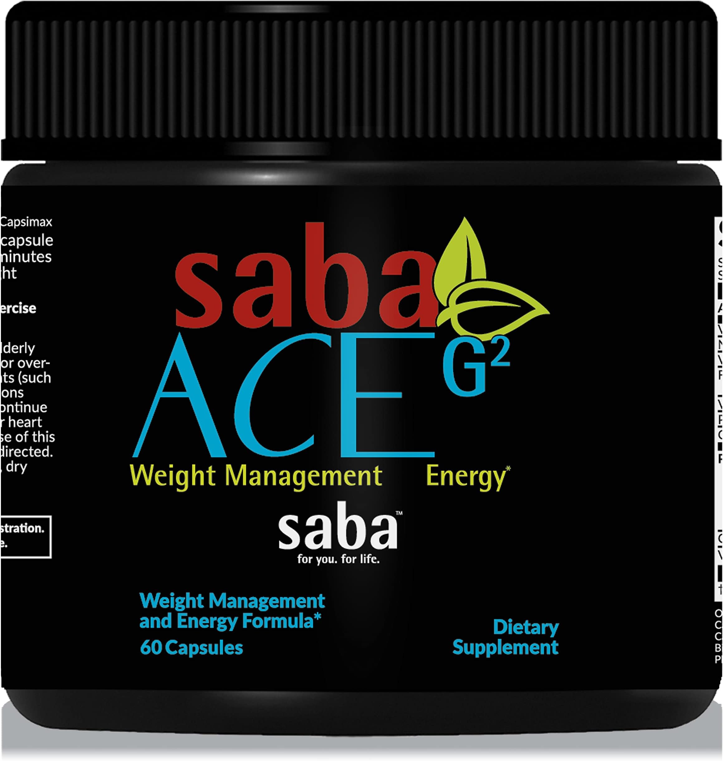 ACE G2- Thermogenic Energy Burn, Pre Workout, Metabolism, Focus, Concentration, with Capsimax, CarnoSyn, BioPerine, Green Tea Leaf Extract, for Men & Women -60 Capsules