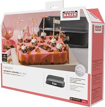 Rectangular Cake Mold with Kaiser Inspiration Clamps 35x24 cm