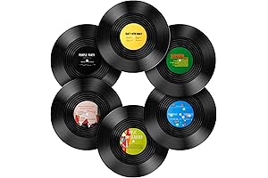 Highlight Your Music Room Decor Style with Our Black Blank Turntable Records...