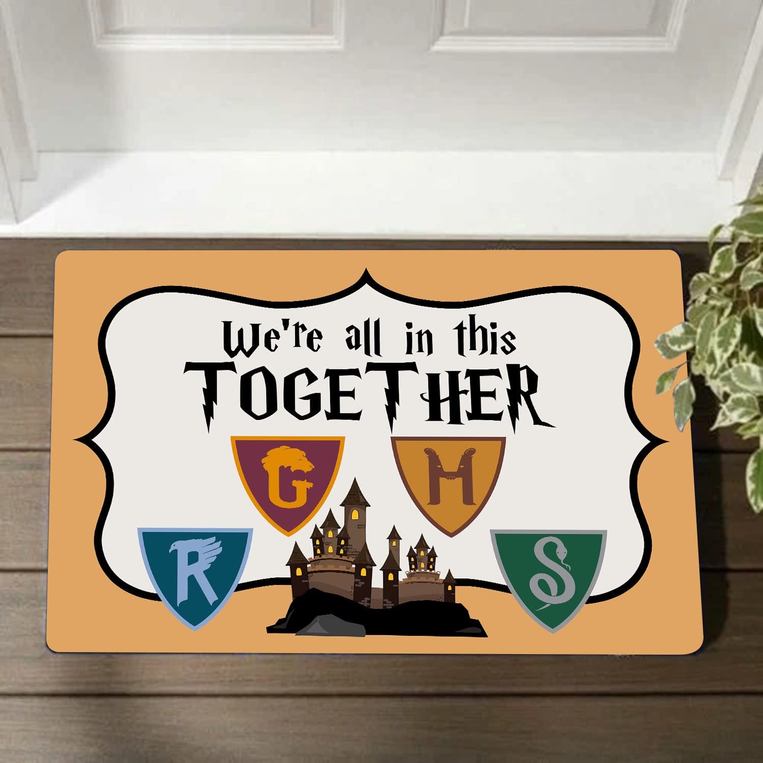 Traqunn We're All in This Together Doormat,Teacher Doormat,House Rug,Castle Movie Doormat,Hot Movie Decor Mat,Mat Gift for Movie Lover 36X24 In