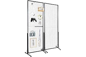 VEVOR 2' x 5.6' Premium Tower Wire Display Rack with T-Base Floorstanding