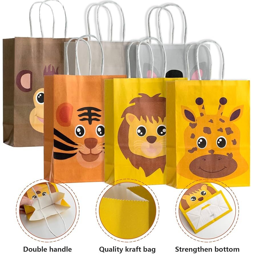 専用パーティアニマル 1.8kg2袋 Amazon.com: kulusion 18 Packs Safari Animals Candy Bags For