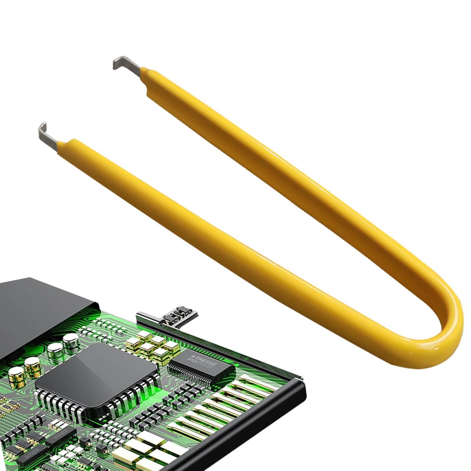 Pinze a clip antistatiche - Strumento di estrazione trucioli, estrattore a forma di U per chip IC, strumento di rimozione in acciaio inossidabile per chip IC, blocchi integrati e pinze a clip