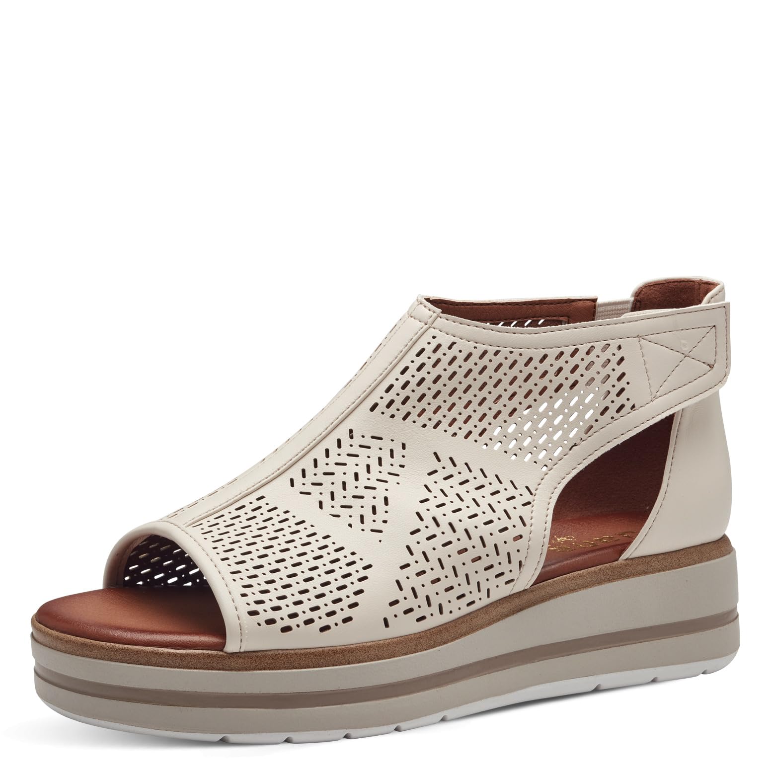 Jana Damen Sandalen mit Keilabsatz Cut Outs Vegan