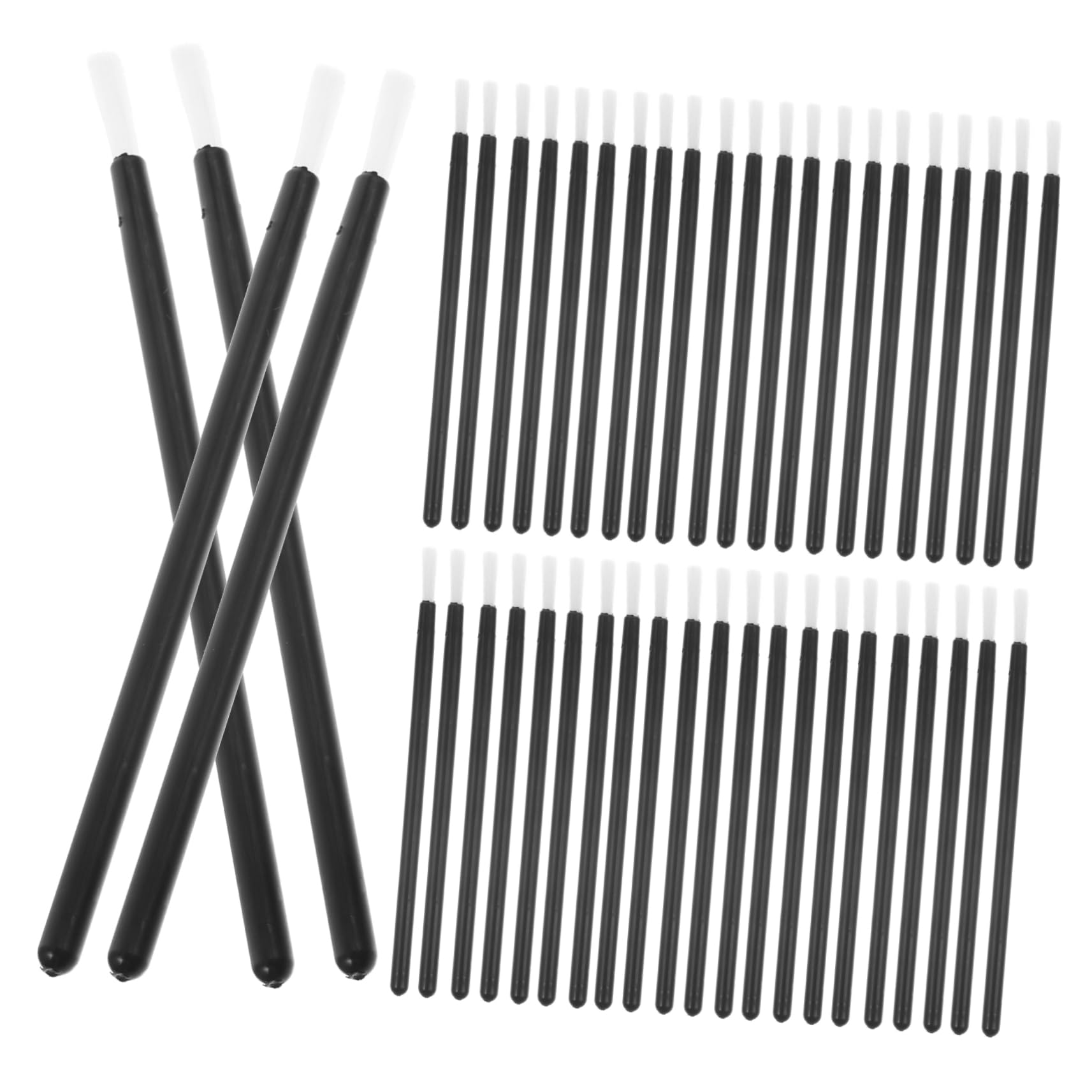SOESFOUFU Practical Eyeliner Lash Lip Gloss Applicators 100pcs Makeup Brush Set Ideal for Salon or Home