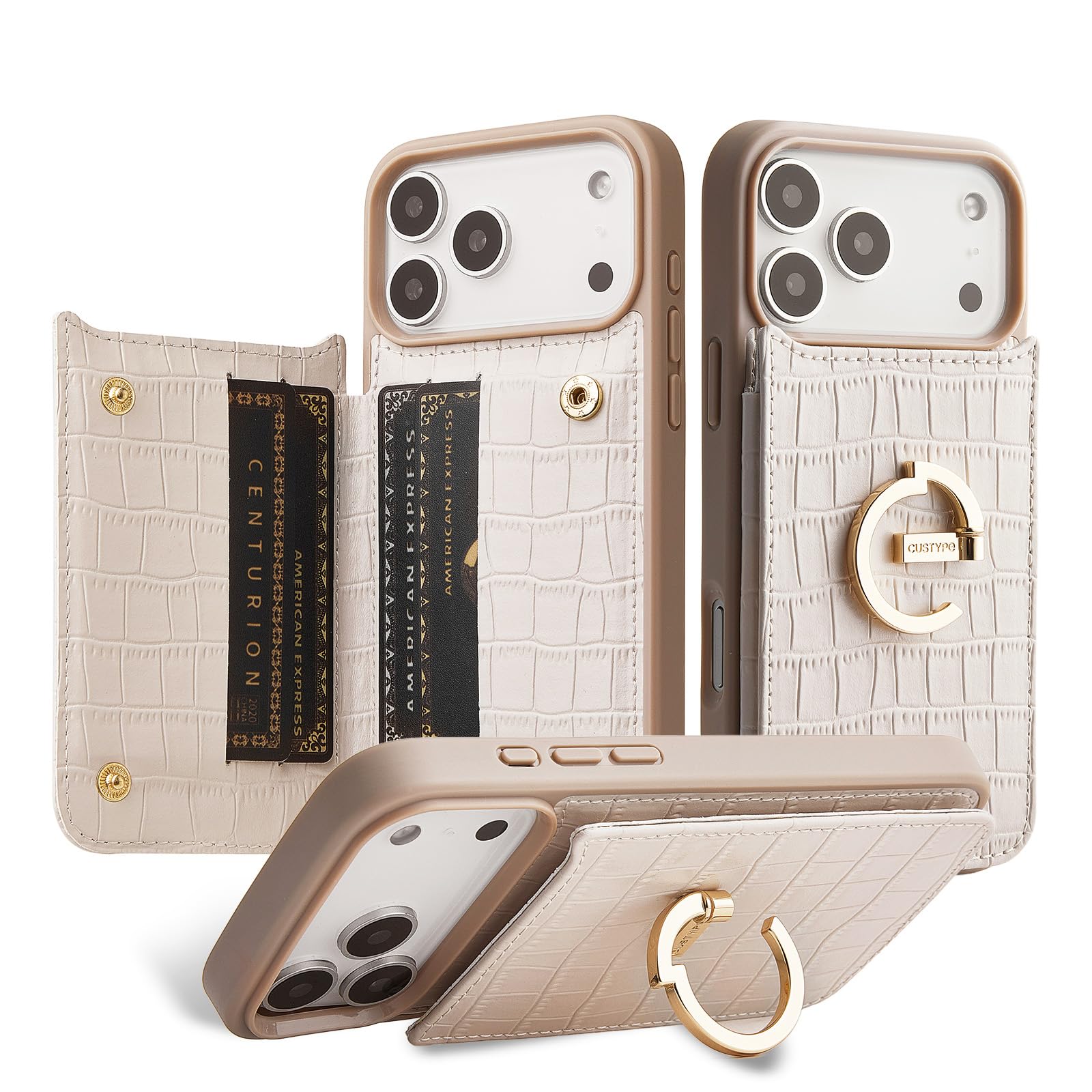 CUSTYPE ベージュ iPhone 17 ProMAXケース Amazon.com: CUSTYPE Compatible with iPhone 17 Pro Max Wallet Case