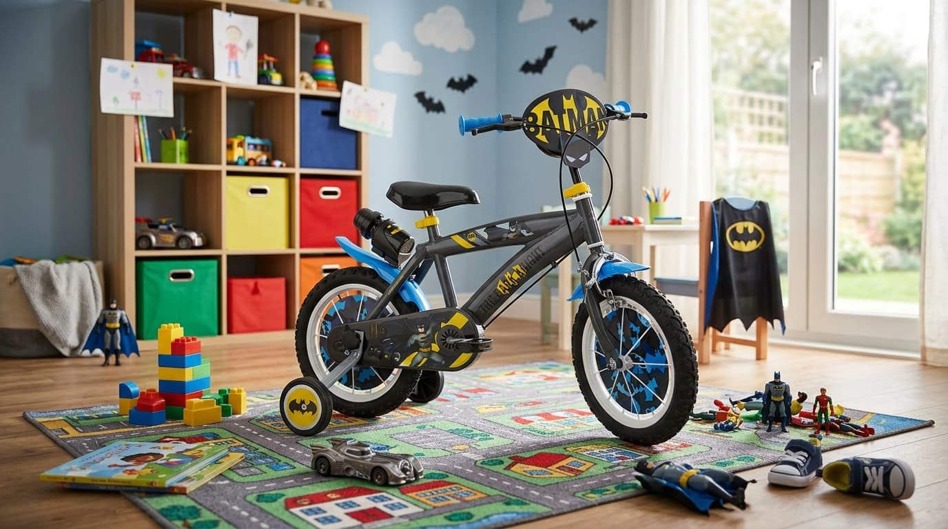 TOIMSA Bicicleta 14" Batman 4/6 Ños, Multicolor, 14913