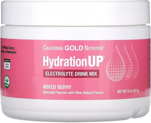HydrationUP, Mezcla de bebida con electrolitos, bayas mixtas, 8 oz (227 g), California Gold Nutrition