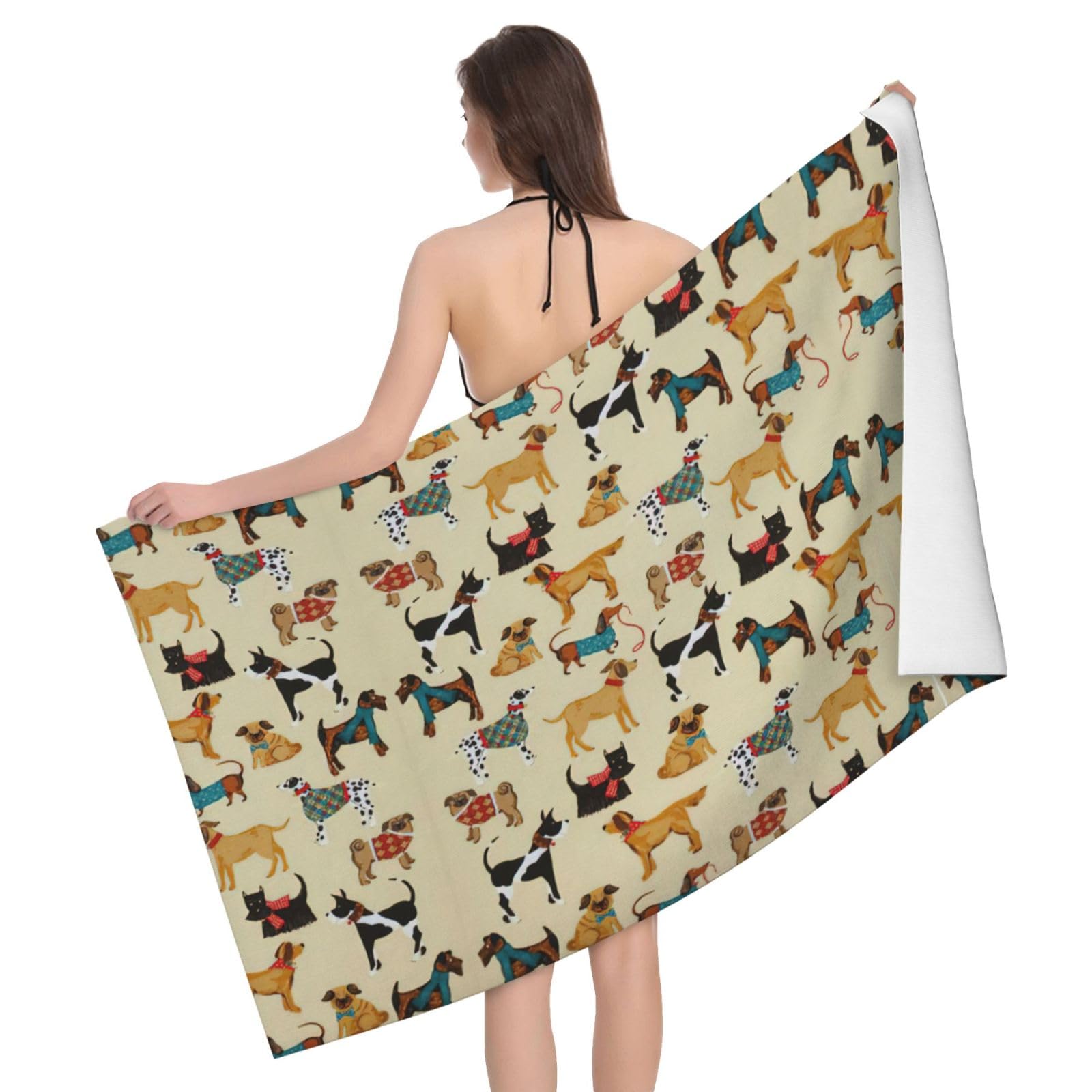 Serviette de bain microfibre chiens de chasse idéale pour le retour de sport