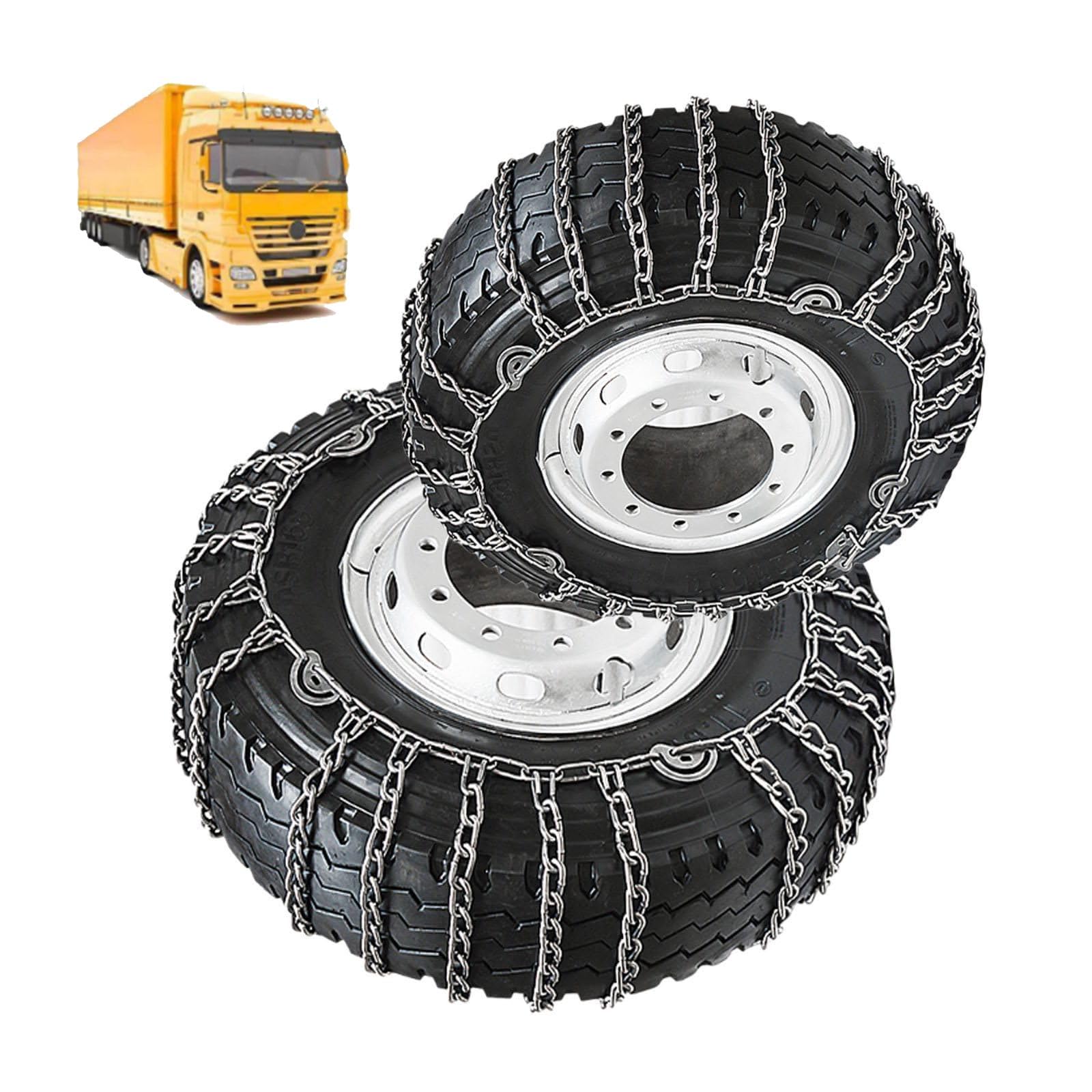 YAGOLD Set of 2 Tire Chains for Trucks 2pcs Snow Chains for Trucks Snow Chains for Car Tires Anti-Skid Thickening Tire Chains Winter Car Accessories No Jack Required 2pcs 6.50-16 2pcs 315/80R22.5