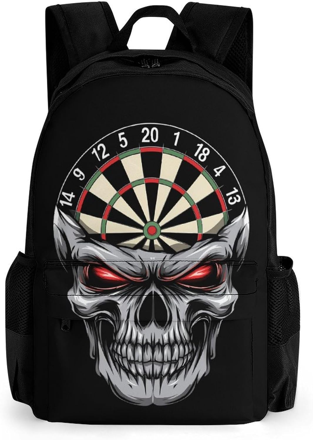 Skull Dartboard Demon Backpack Lightweight Backpacks Work Bag