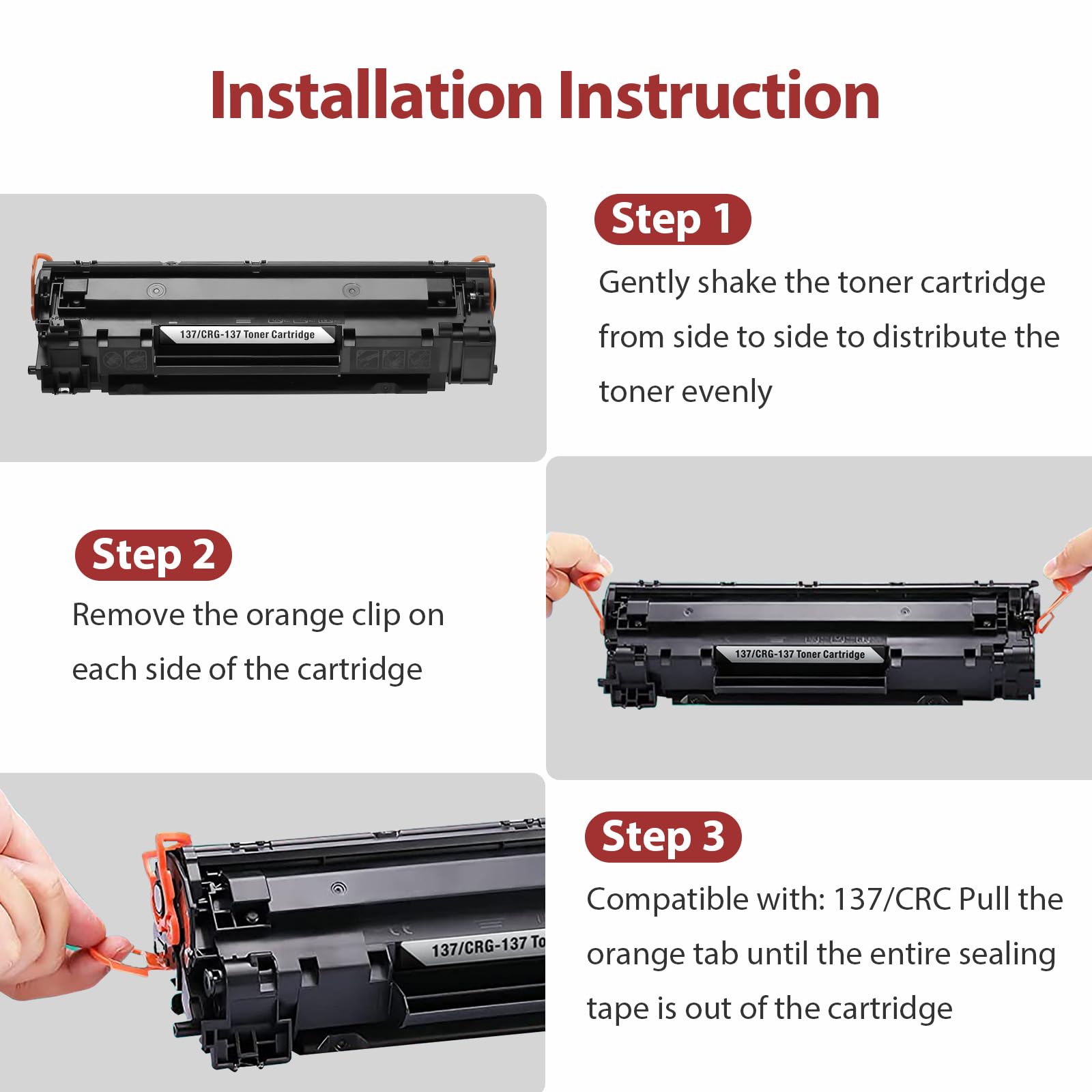 Amazon.com: 137 Compatible Toner Cartridge Replacement for