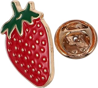 かわいい漫画イチゴのブローチピン 衣類用ピン フルーツモチーフ ファッションアクセサリー レディース用 バッグ ジャケット飾り 日常コーデ向け 軽量 色あせ防止設計