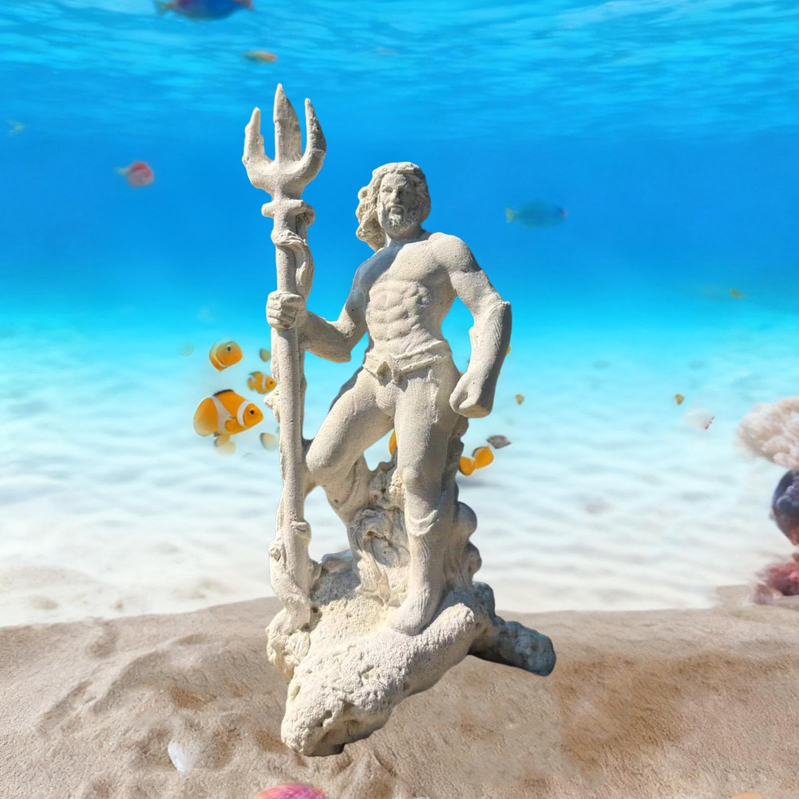 Statuetka do akwarium, wielofunkcyjna dekoracja krajobrazu, rzeźba z żywicy syntetycznej, dekoracja akwariowa
