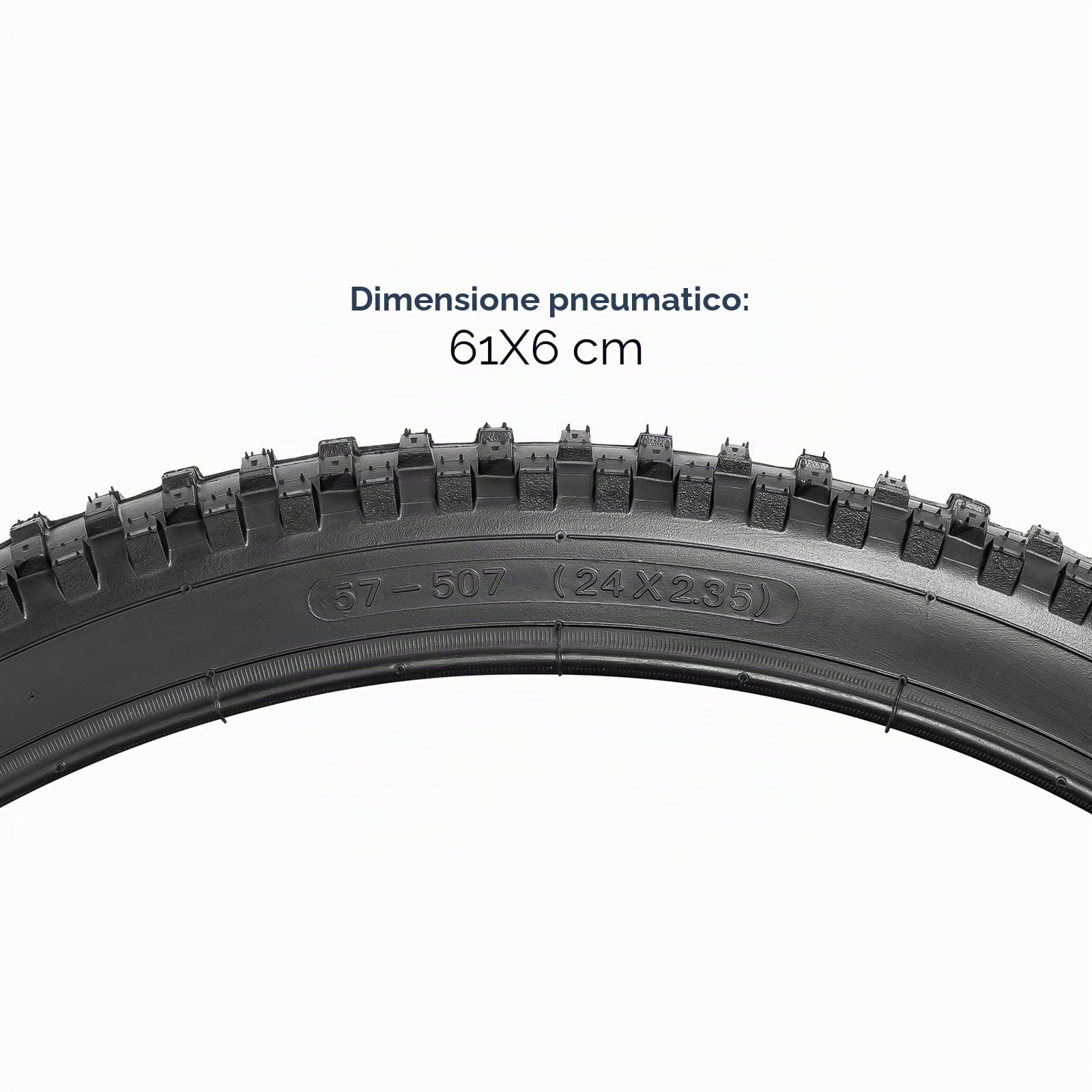 YunSCM 2 pneumatici per bici fuoristrada da 24 pollici 24 x 2,35 pneumatici 57-507 compatibili con pneumatici per mountain bike 24 x 2,30 24 x 2,35 24 x 2,40
