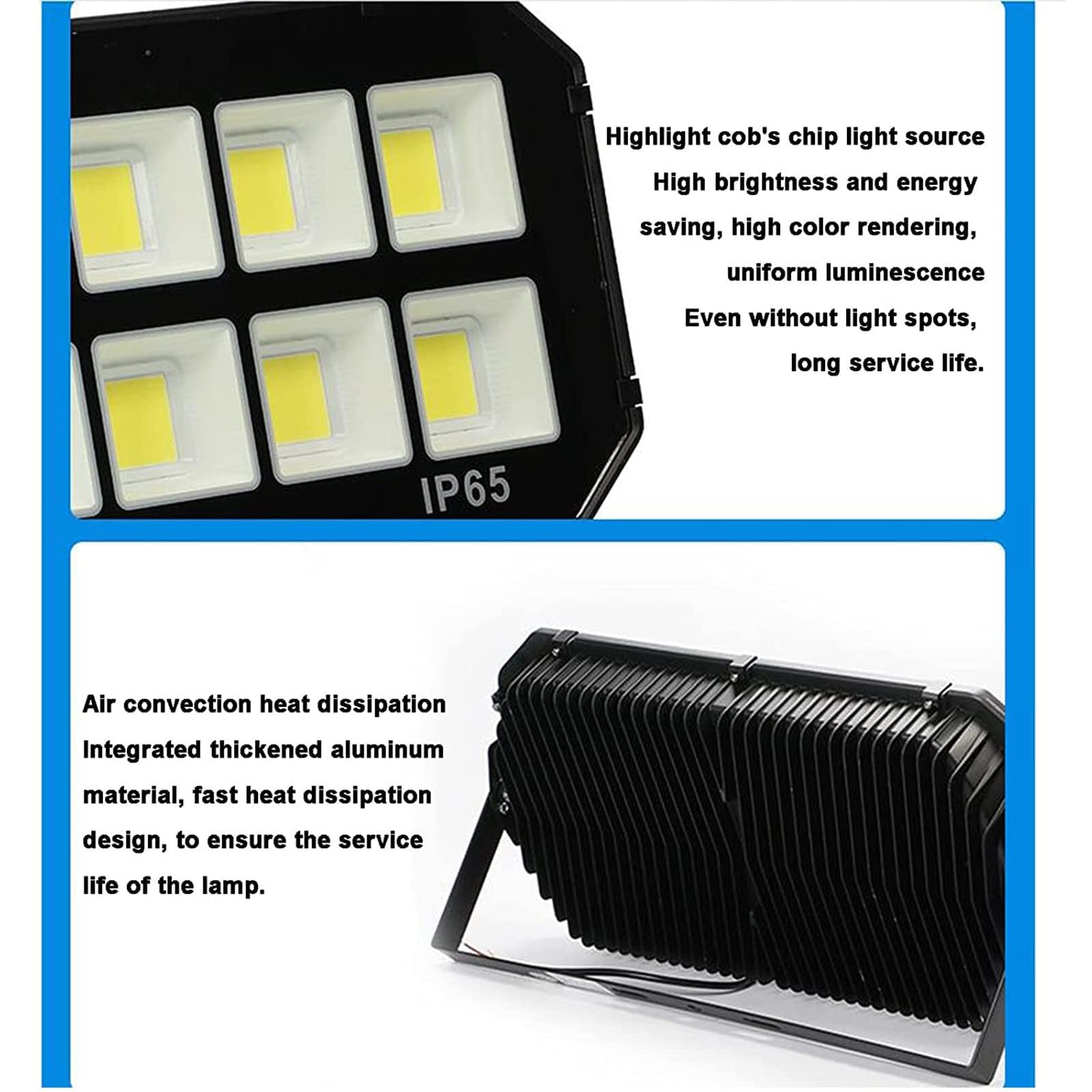 Foco LED 50W-600W, Luces de Seguridad Exteriores Impermeables IP65, Luz Blanca y Luz Cálida, Ideales para Campo Deportivo, Garaje, Jardín y Patio Trasero(Warm Light,200w)