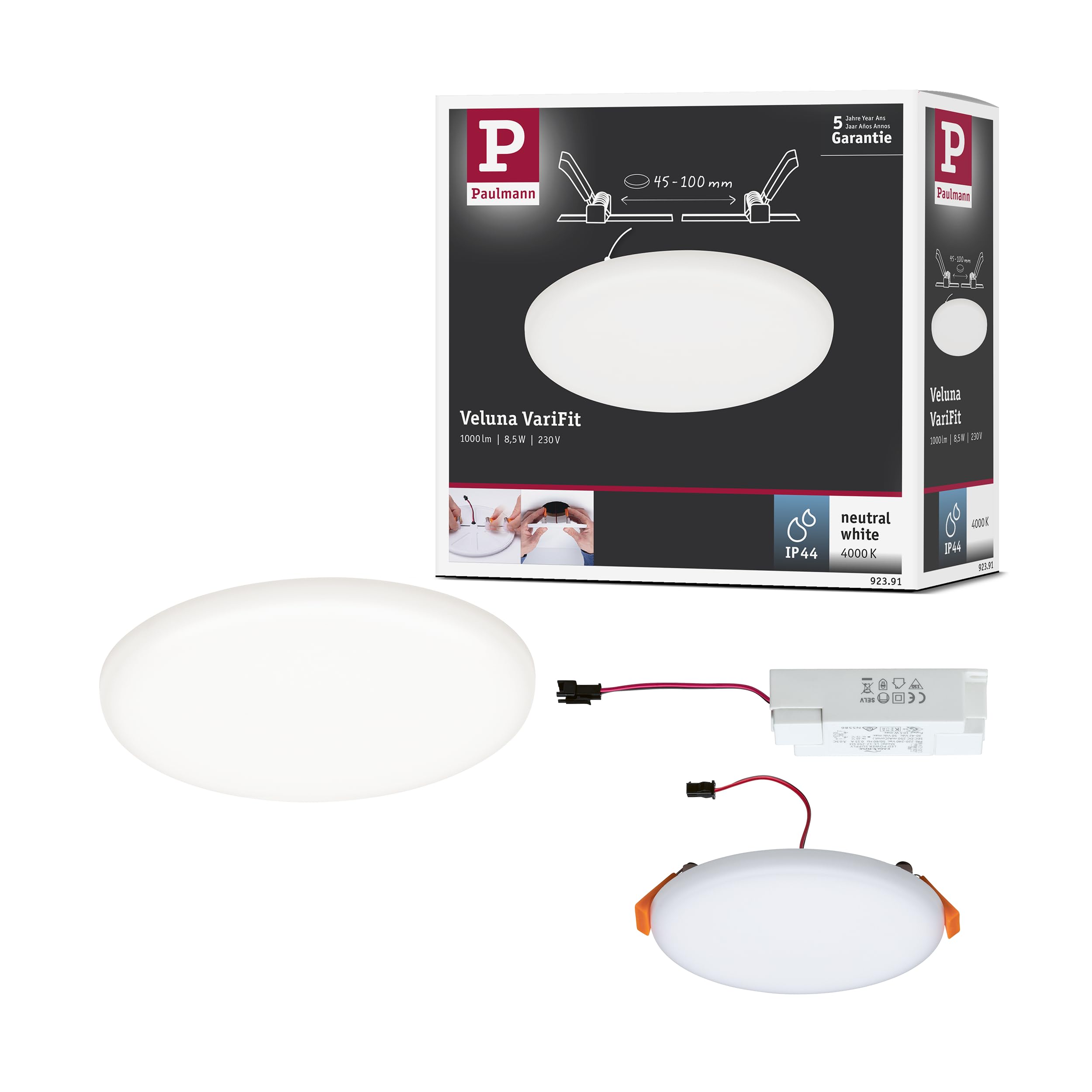 Paulmann Veluna Led Downlight 4,000 K Ø 12.5 Cm