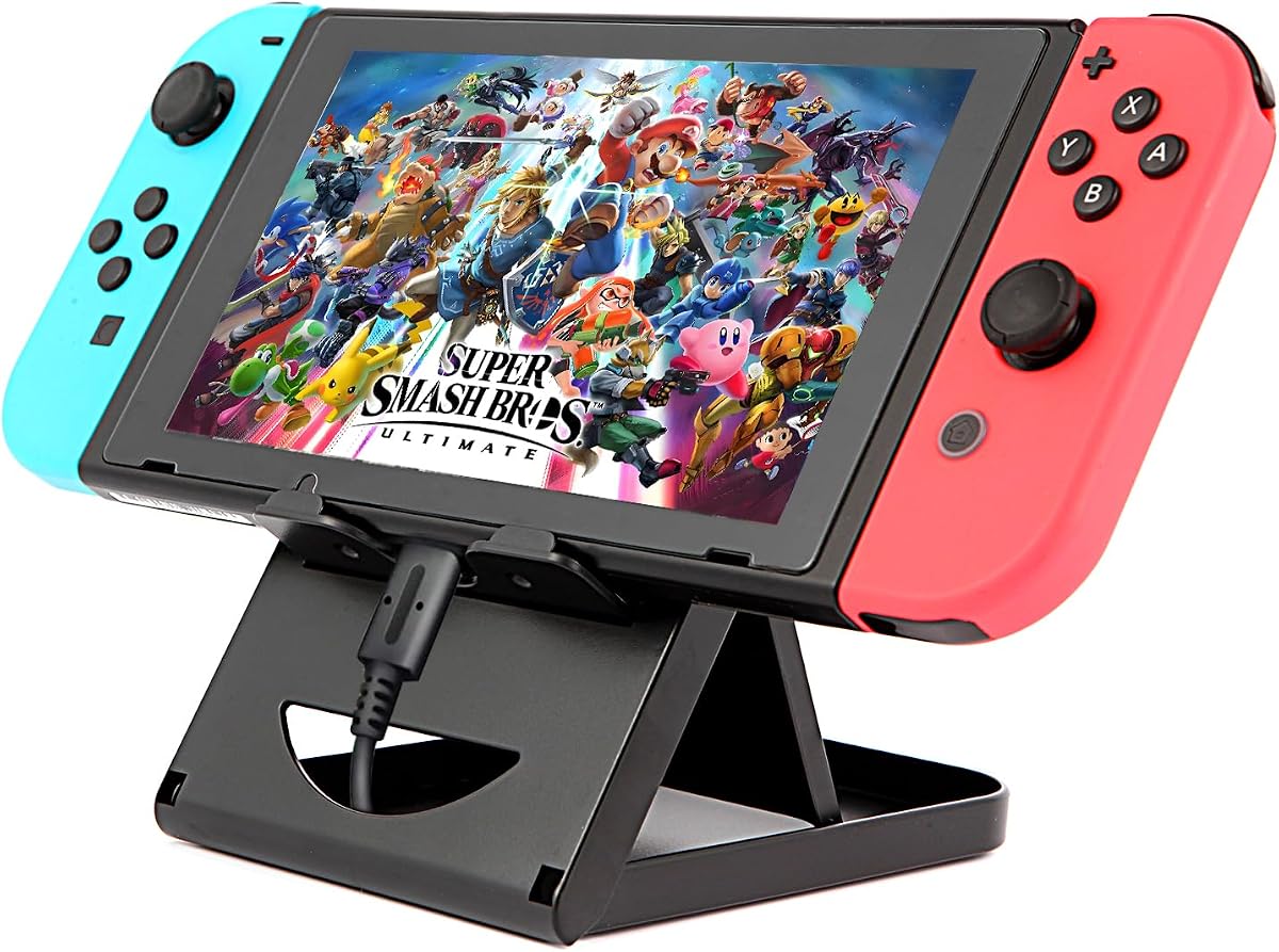 Nintendo Switch Stand/Switch LITE Stand,Foldable,Adjustable and Portable table play stand for N-switch console playing and charging,Compatible with ipad/ Mini/iPad Pro Air, smartphone and kindle | Foldable, Adjustable and Portable, Compatible with iPad/Mini/iPad Pro Air/Smartphone/Kindle, Table Play Stand