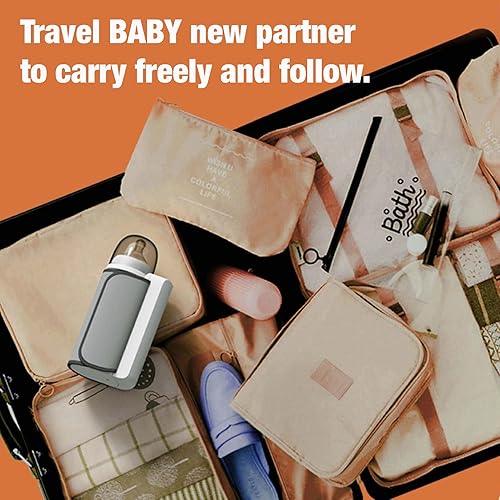 Miniatura 5 de PandaEar Calentador de biberones portátil, calentamiento rápido y temperatura de larga duración, calentador de leche sin agua con temperatura