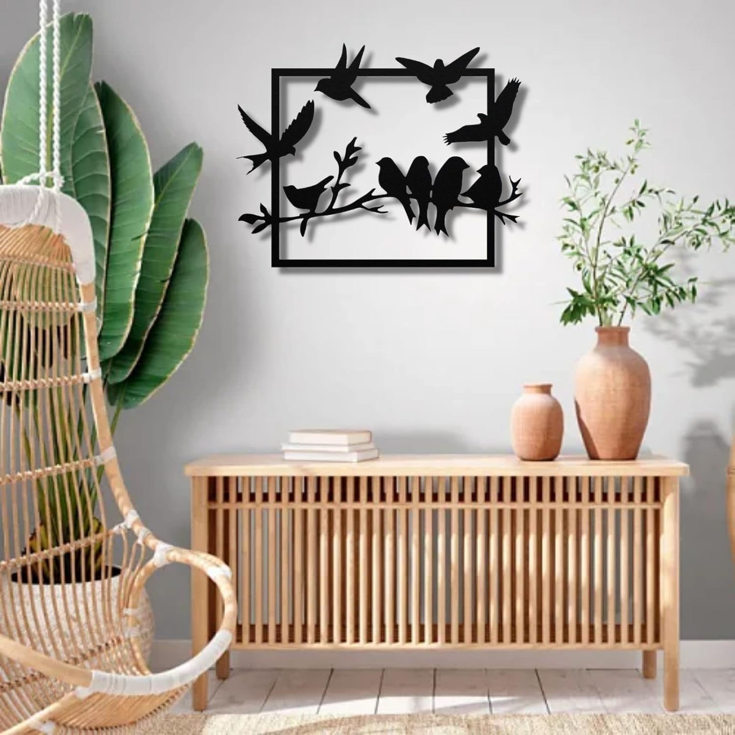 Flying Birds Wall Art, Birds Metal Art Wall Decor,Living