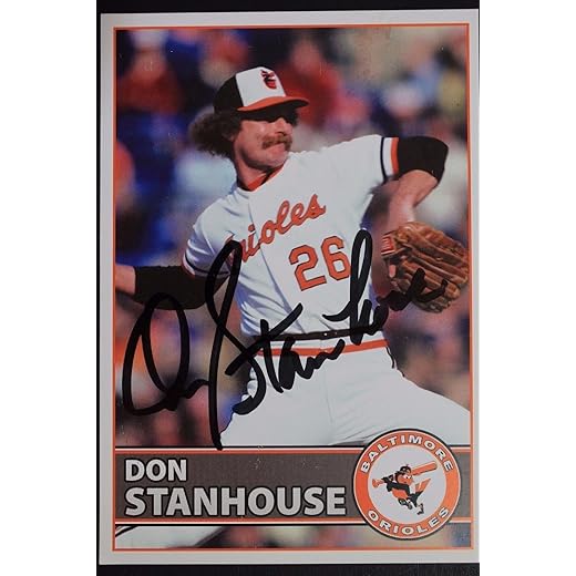 Don Stanhouse 78-79 Baltimore Orioles Autographed Signed 3x5 Postcard Photo 16L - MLB Cut Signatures
