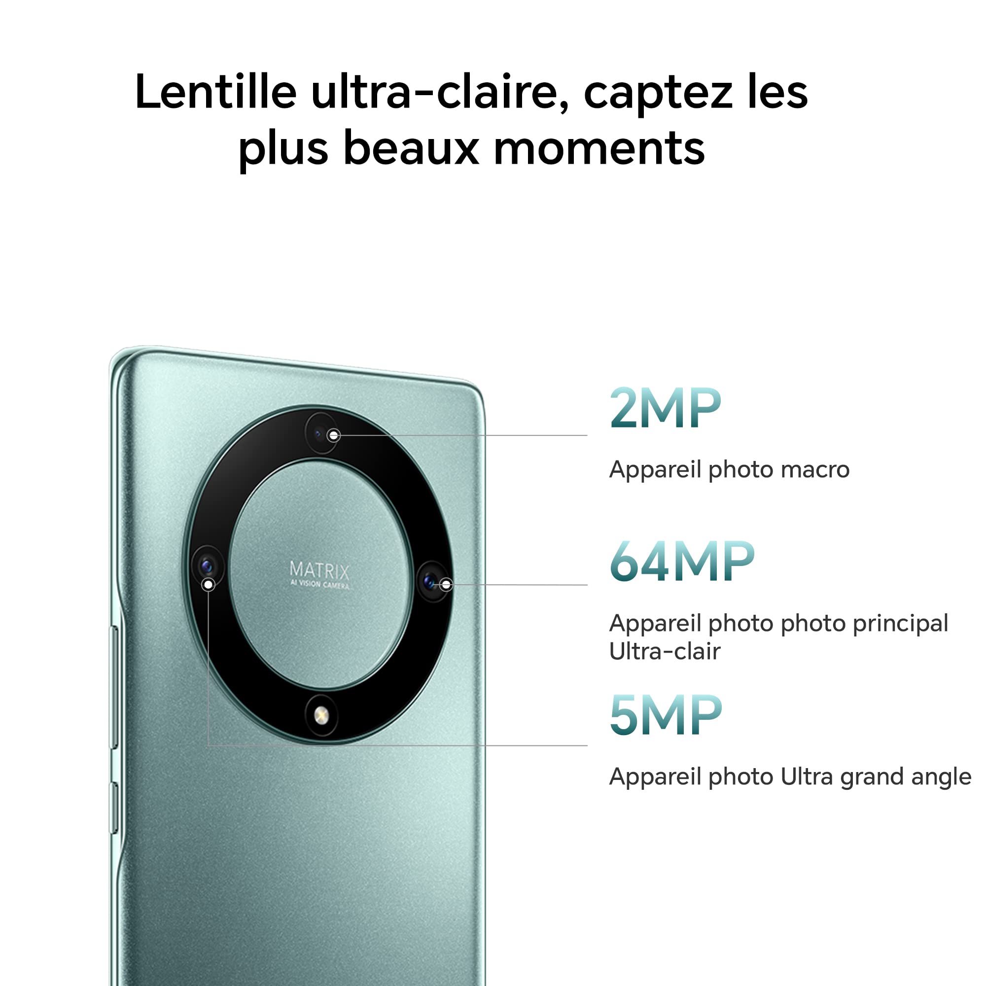 HONOR HONOR Magic5 Lite 5G telefon komórkowy, bateria do smartfona 5100 mAh, AMOLED zakrzywiony ekran 120 Hz, cienki i lekki, potrójny aparat 64 MP, 8 + 256 GB, Dual SIM, Android 12, czarny