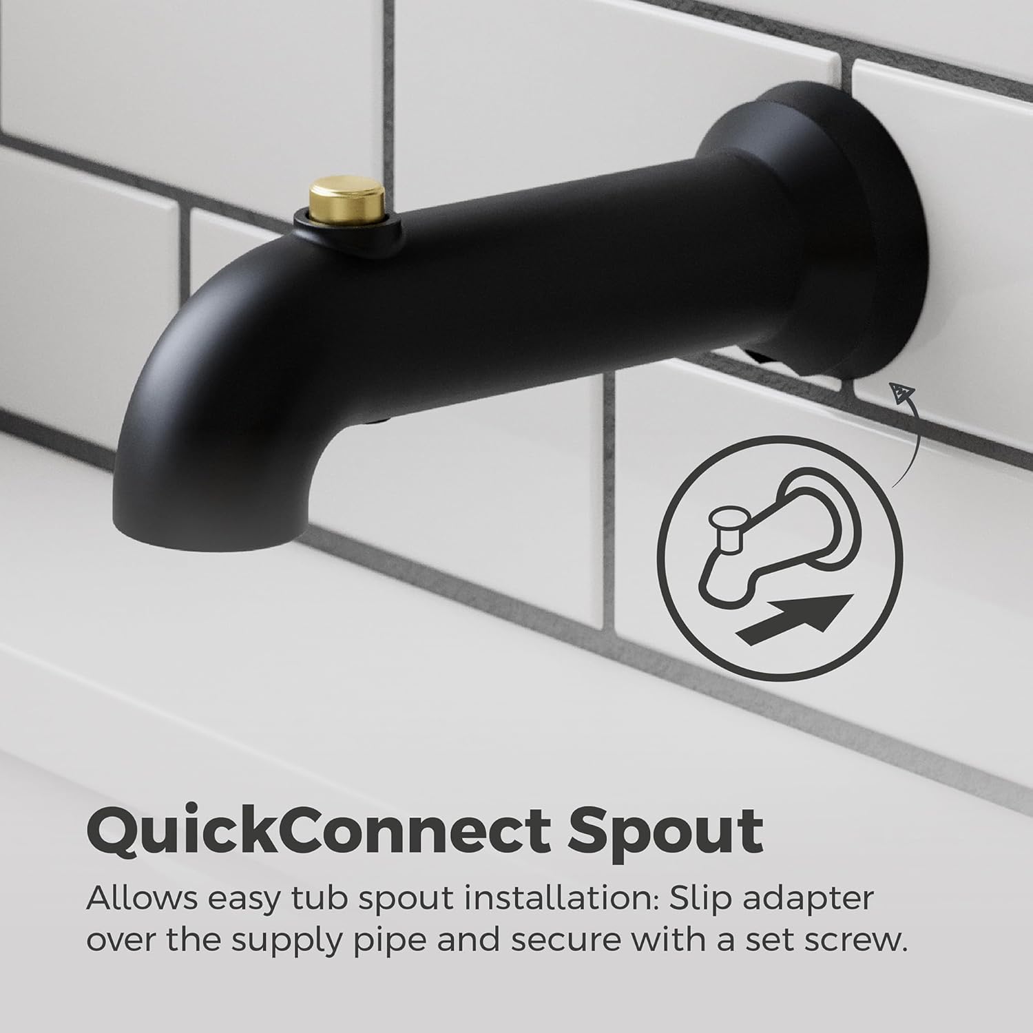 Pfister Capistrano Tub & Shower Trim with Valve in Matte Black and Brushed Gold