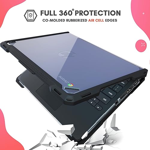Miniatura 4 de Funda para HP Chromebook de 14 pulgadas G7 y HP Chromebook de 14 pulgadas G6, funda protectora rígida transparente resistente para aula y protección