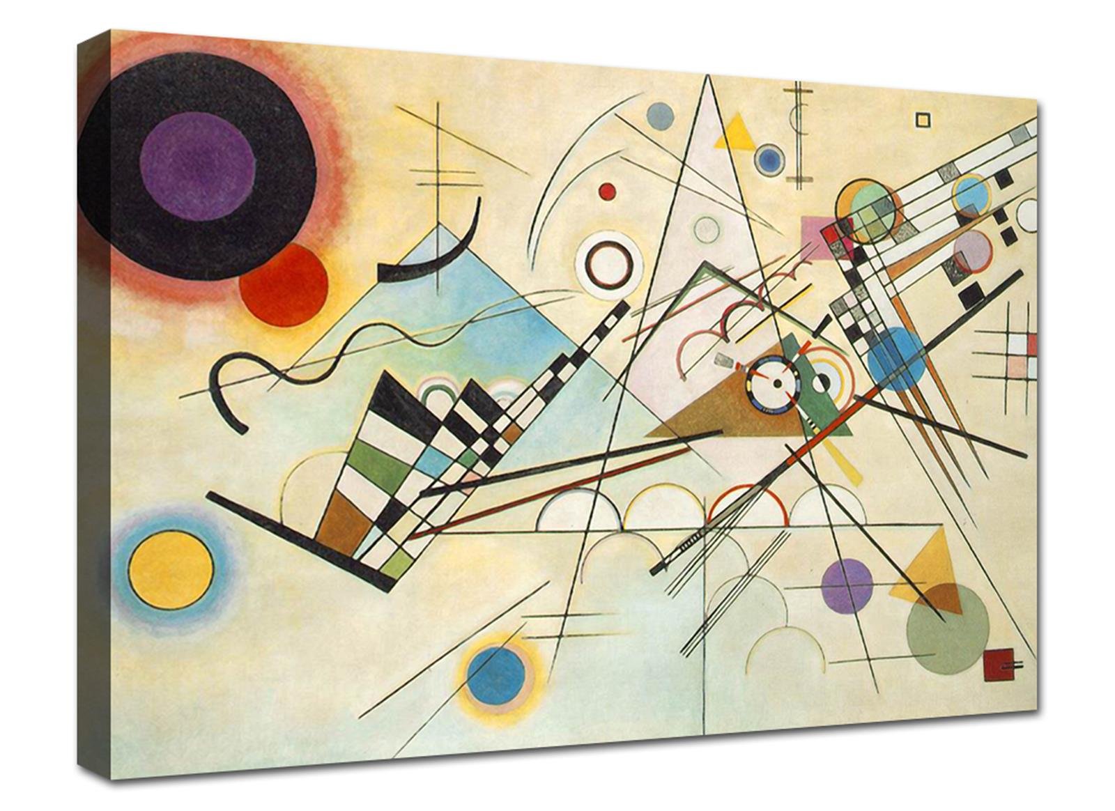canvashop Quadro Kandinsky Composizione Viii 100X70 Cm Stampe Da Parete Su Tela Canvas