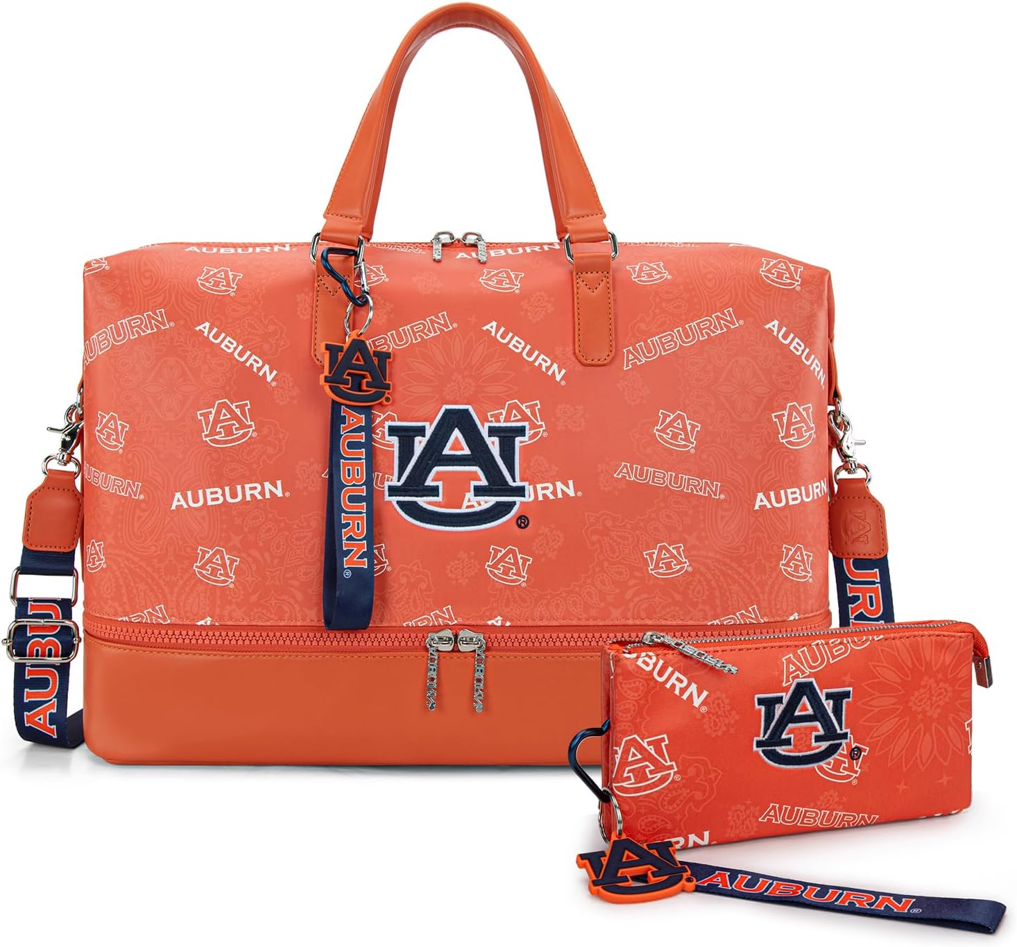 Montana West X NCAA Duffle Travel Bag Foldable Gym Bag with Wallet