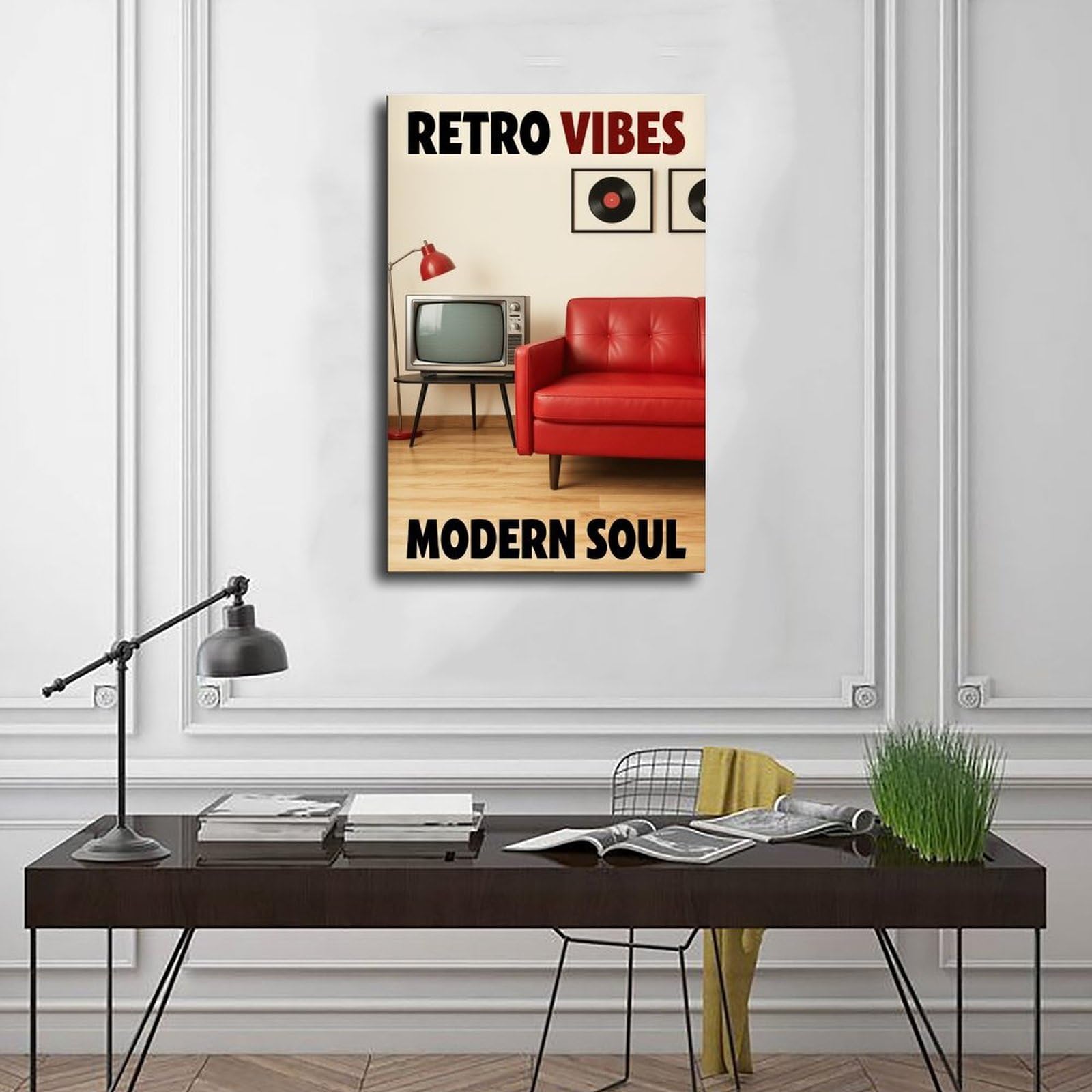 AYINUER Poster su tela con vibrazioni retrò Modern Soul, decorazione artistica da parete per soggiorno, camera da letto, decorazione senza cornice, stile stampa 61 cm L x 91,4 cm W