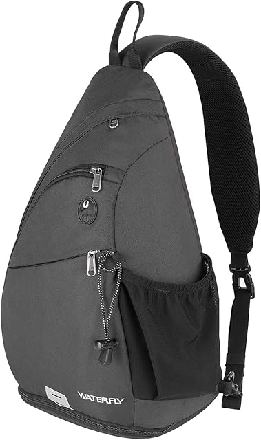Waterfly Sling Backpack, Chest Bag Shoulder Crossbody Bag Triangle Backpack for Men Women Outdoor Travelling Cycling Hiking Running
